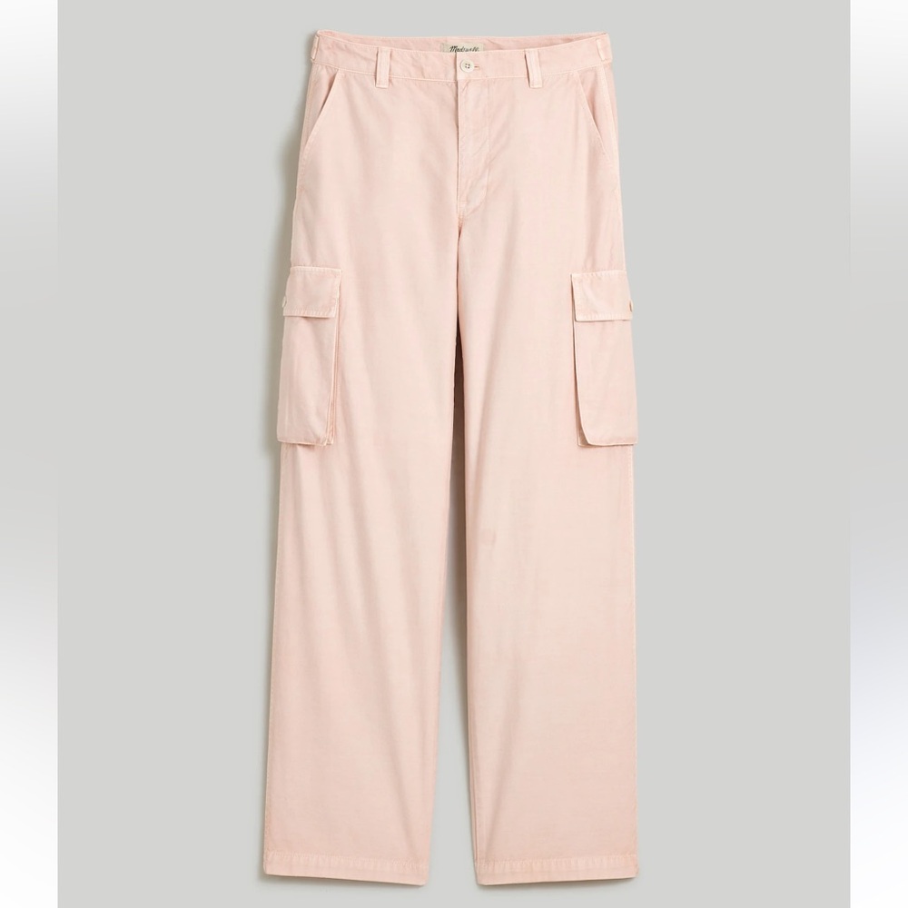 Madewell Garment-Dyed Low-Slung Straight Cargo Pants Sz 26 #U2